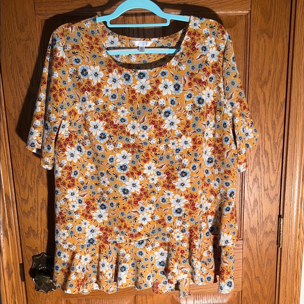 Floral Yellow Women's Top